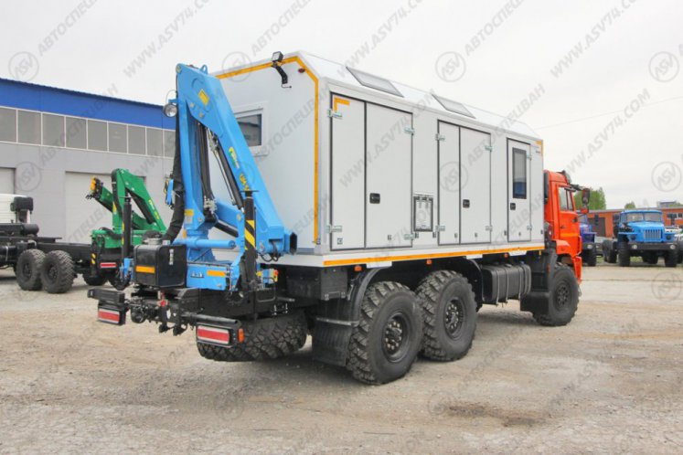 Передвижная мастерская ПАРМ КамАЗ 43118-3027-50 с КМУ ИМ-50 3