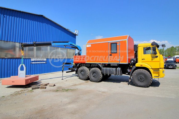 Агрегат ремонта и обслуживания качалок АРОК КАМАЗ 43118 с КМУ ИМ-100 4
