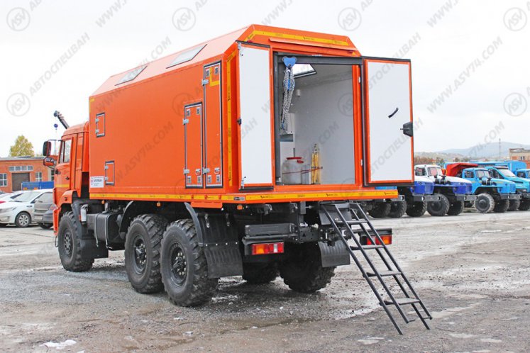 Передвижная мастерская ПАРМ КамАЗ 43118-3027-50 с токарным станком 4