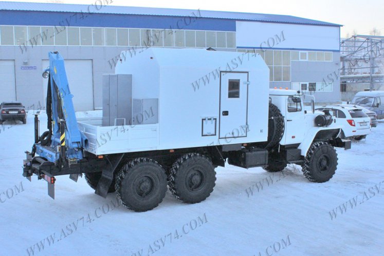 Агрегат ремонта и обслуживания качалок АРОК Урал 4320 с КМУ ИМ-50 1