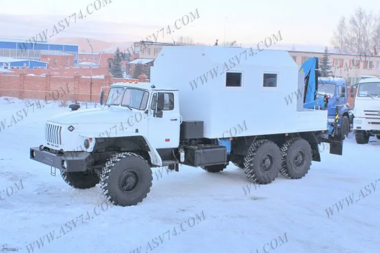Агрегат ремонта и обслуживания качалок АРОК Урал 4320 с КМУ ИМ-50 3