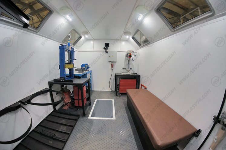 Передвижная мастерская ПАРМ АСВ7721G1-10 Урал 4320-1112-61E5 без токарного станка 6