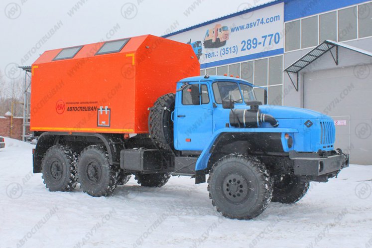 Передвижная мастерская ПАРМ АСВ7721G1-10 Урал 4320-1112-61E5 без токарного станка 0