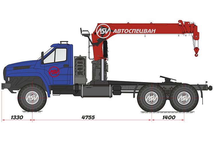 Седельный тягач Урал 4320 NEXT с КМУ IT-150 (тросовый) 0