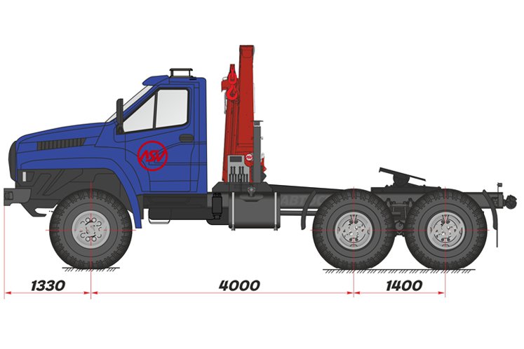 Седельный тягач Урал 44202 NEXT с КМУ Palfinger 15500 0