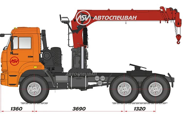 Седельный тягач КАМАЗ 43118-46 (53504-46) с КМУ IT-180 0