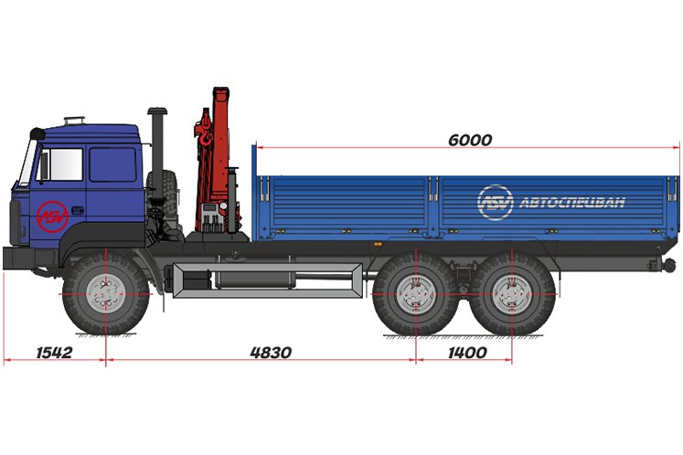 Бортовой автомобиль Урал 4320-80М (бескапотный) с КМУ Palfinger 15500 0