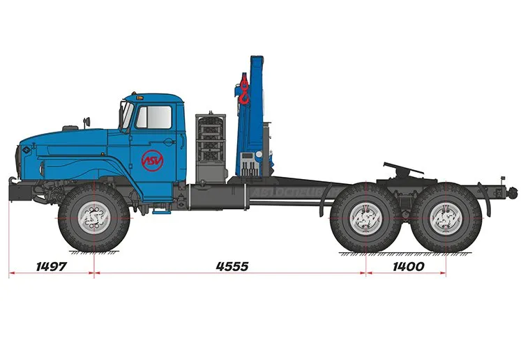 Седельный тягач Урал 4320 с КМУ ИМ-95 0