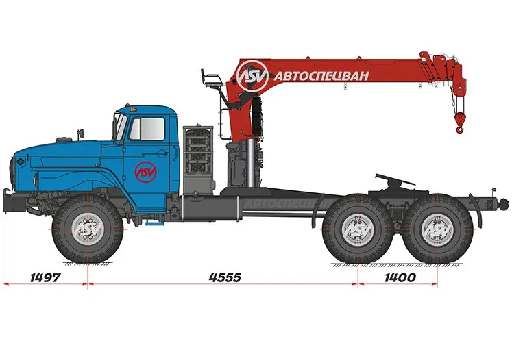 Седельный тягач Урал 4320 с КМУ IT-180 (тросовый) 0