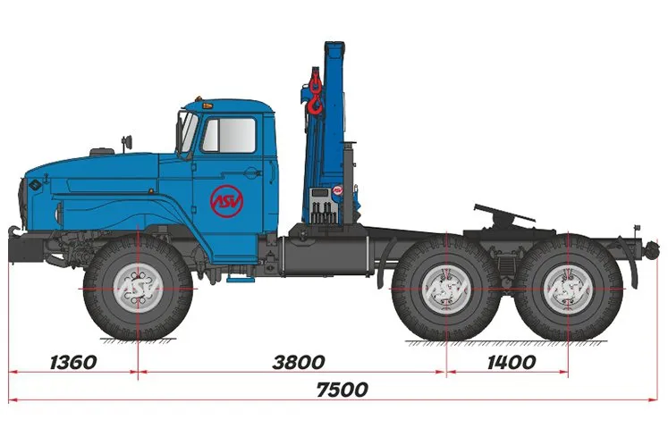 Седельный тягач Урал 44202-60М с КМУ ИМ-95 0