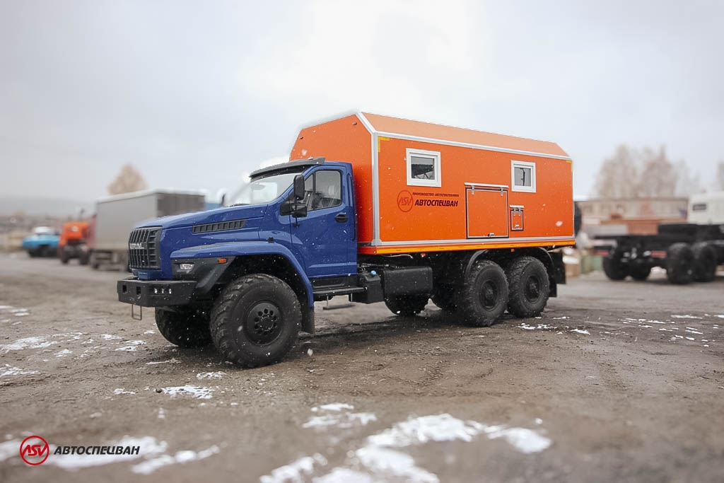 Передвижная мастерская ПАРМ АСВ 7722G4 Урал-NEXT4320-6952-72(Е5)Г38 с отсеком для перевозки людей 1