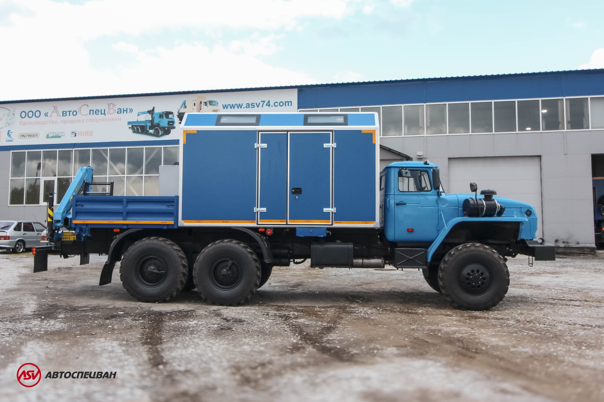 Передвижная мастерская ПАРМ Урал 4320-1912-60 (Евро-5) с бортовой платформой и КМУ ИМ-25 1