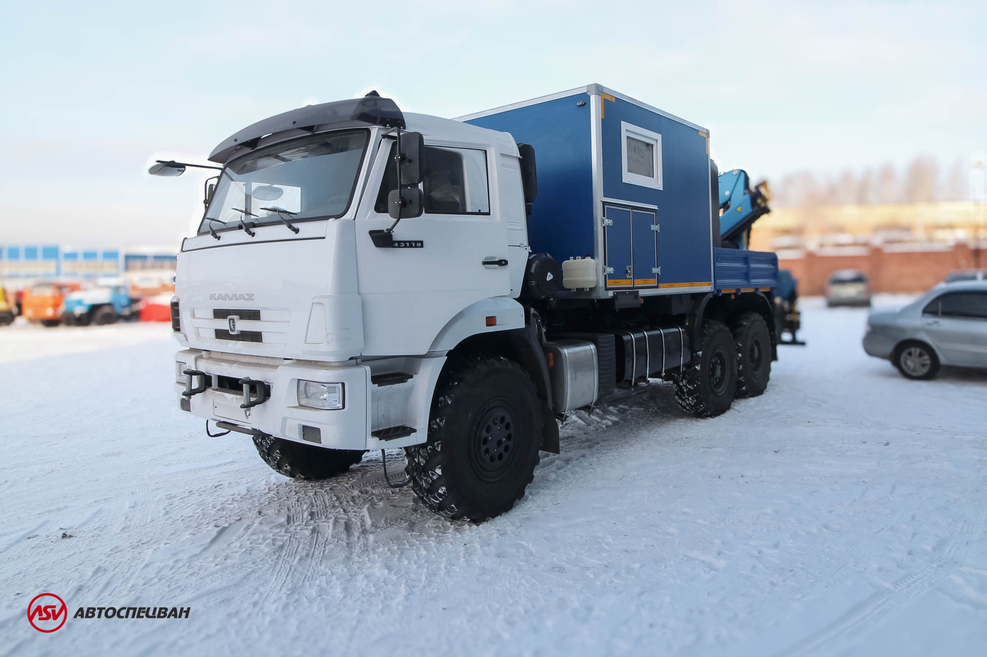 Передвижная мастерская ПАРМ АСВ 7721P4 КАМАЗ 43118-3086-50 с КМУ ИМ-150 1