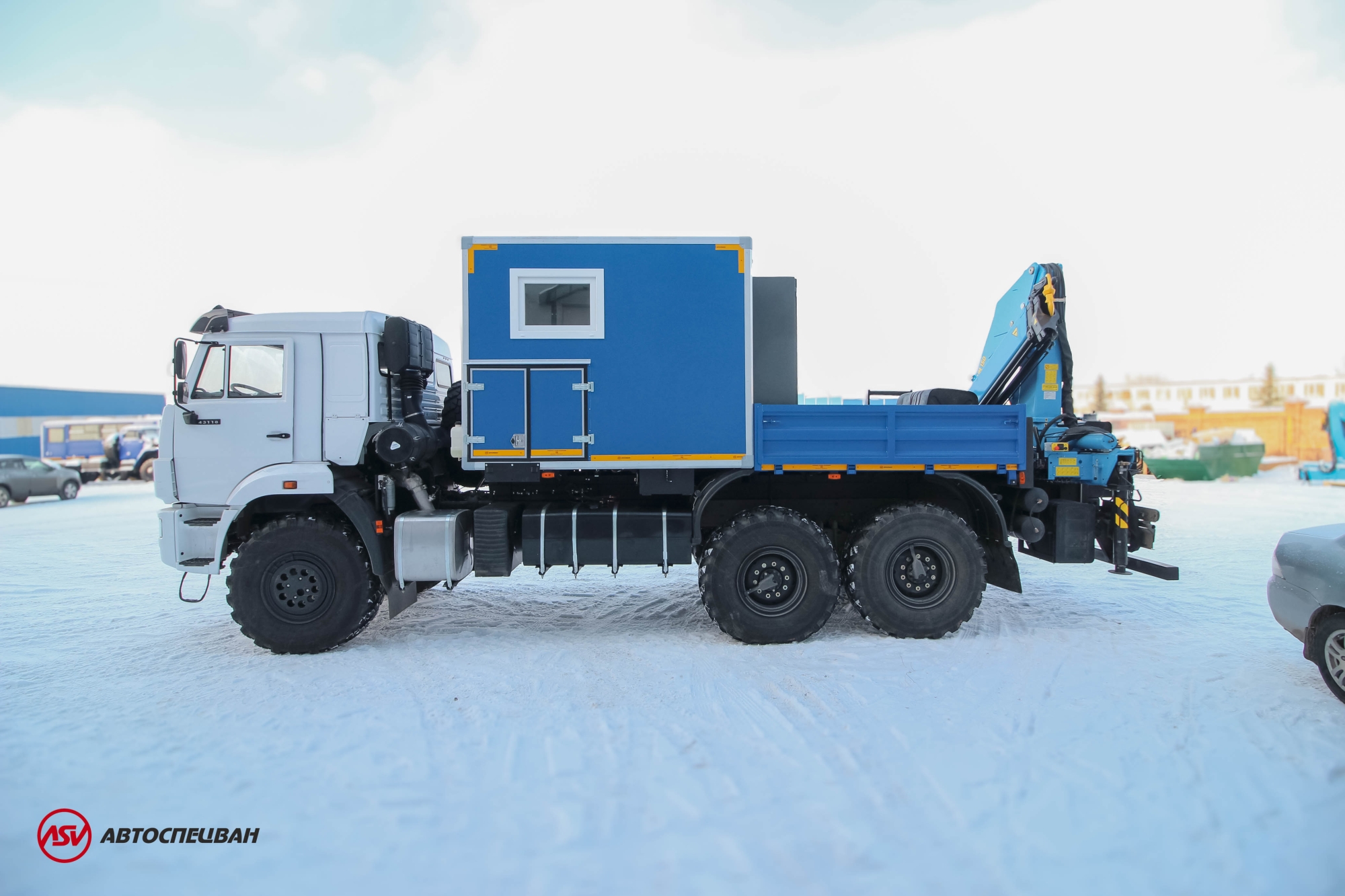 Передвижная мастерская ПАРМ АСВ 7721P4 КАМАЗ 43118-3086-50 с КМУ ИМ-150 2