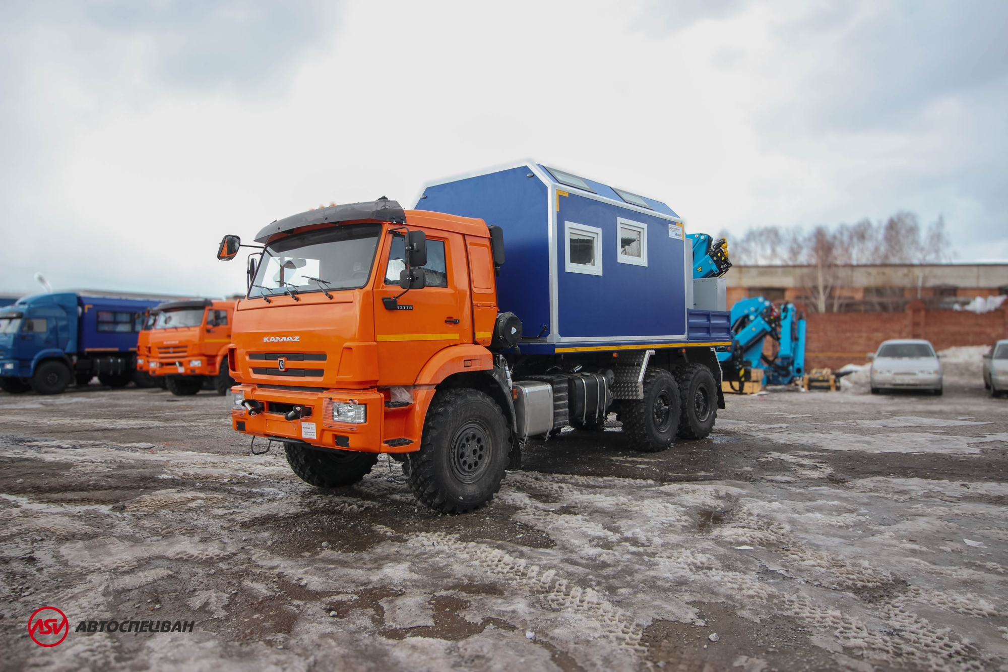 Передвижная мастерская ПАРМ КАМАЗ 43118-3086-50 с КМУ ИМ-95 7