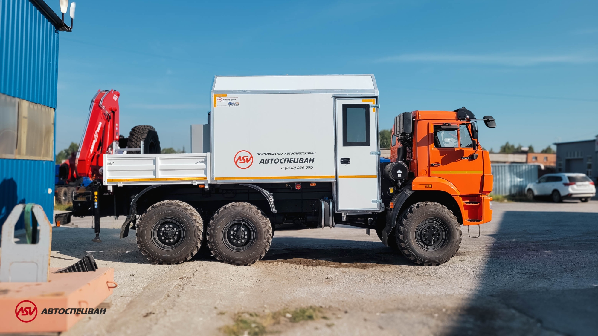 Агрегат ремонта и обслуживания качалок АРОК Камаз 43118-3027-50 с КМУ AmcoVeba 815/2S 1