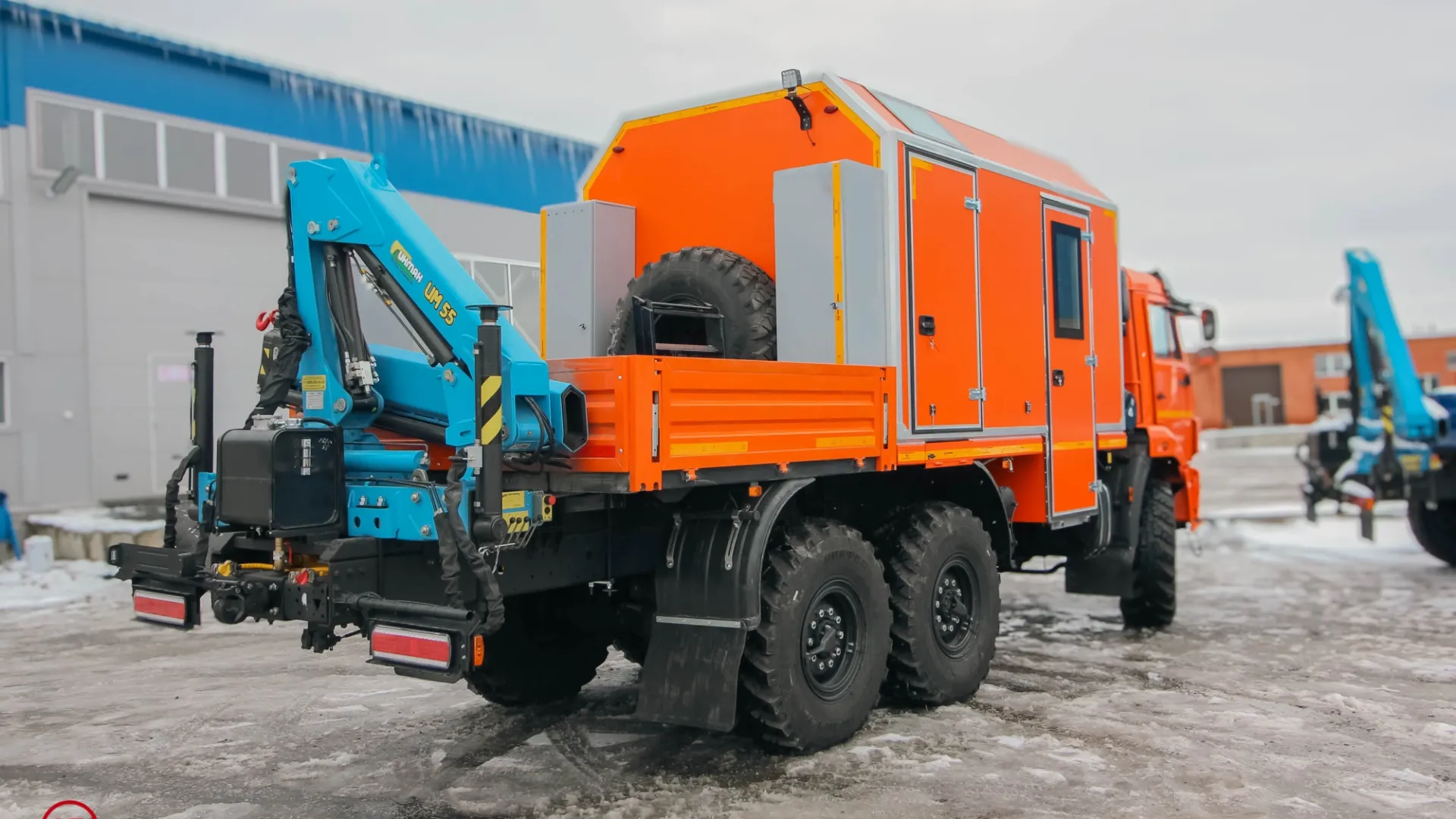 Передвижная мастерская ПАРМ КАМАЗ 43118-3027-50 с КМУ ИМ-55 2