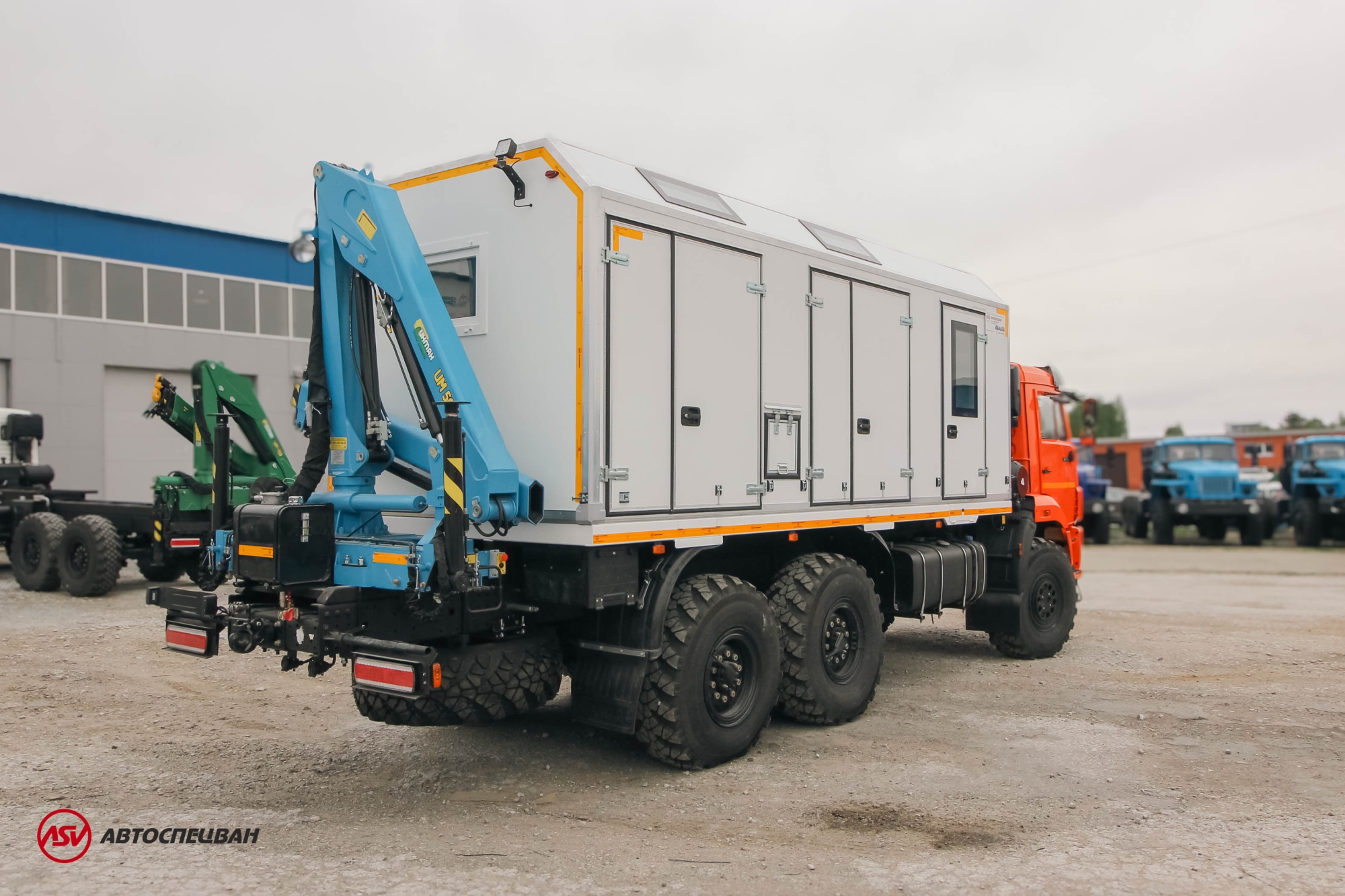 Передвижная мастерская ПАРМ КамАЗ 43118-3027-50 с КМУ ИМ-50 3