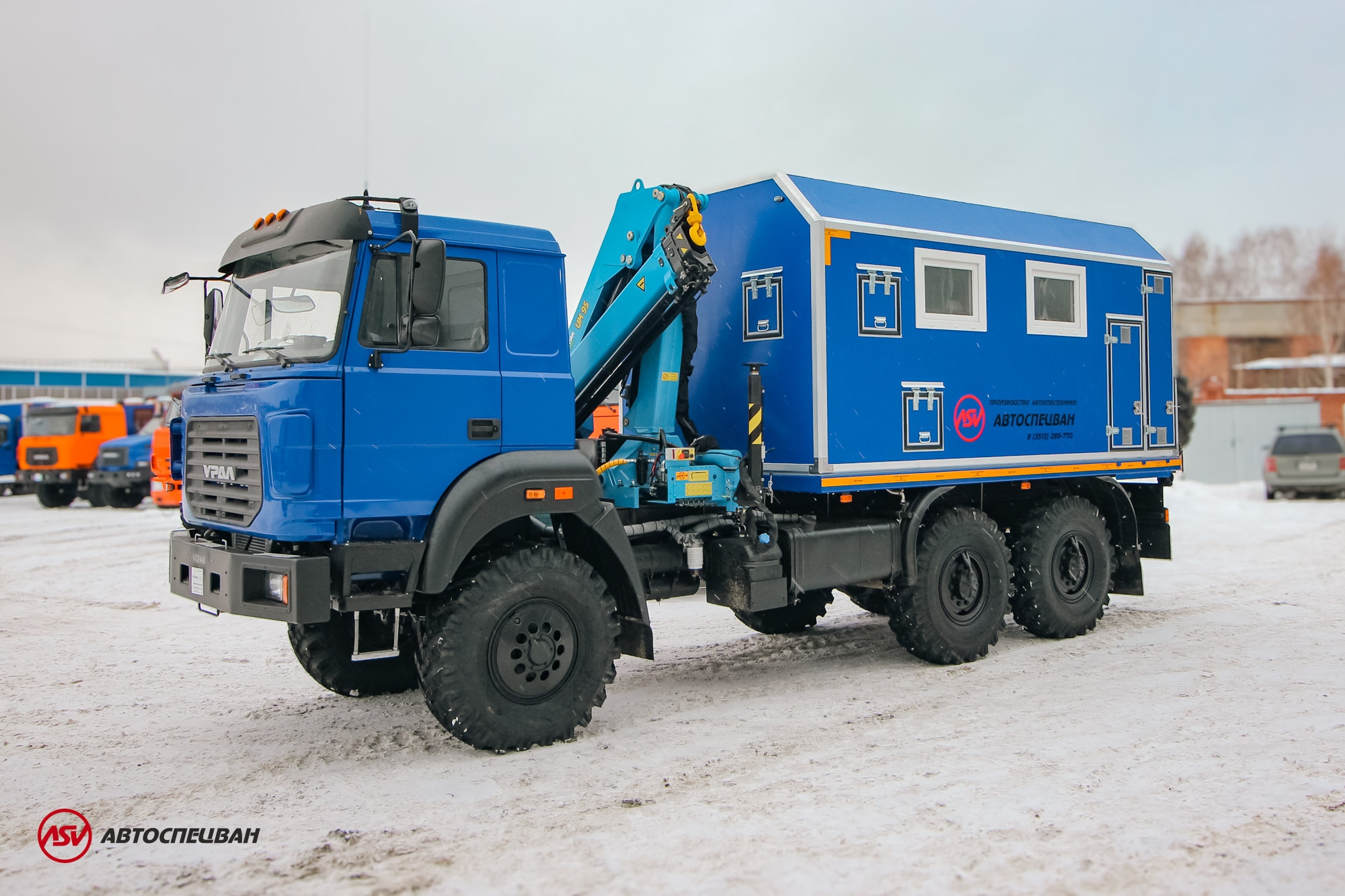 Передвижная мастерская ПАРМ Урал 4320-4151-81Е5 с токарным станком и КМУ ИМ-95 1