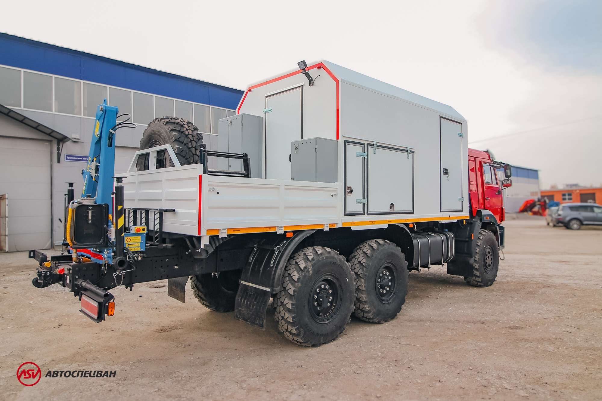 Передвижная мастерская ПАРМ с КМУ ИМ-20 на шасси Камаз 43118-3027-50 2