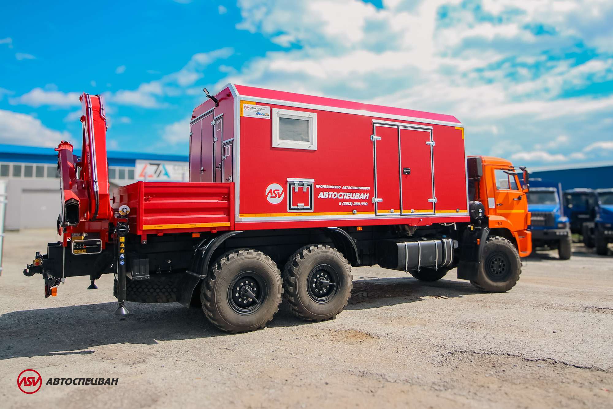 Агрегат ремонта и обслуживания качалок АРОК Камаз 43118-50 с КМУ AmcoVeba 815/2S 2