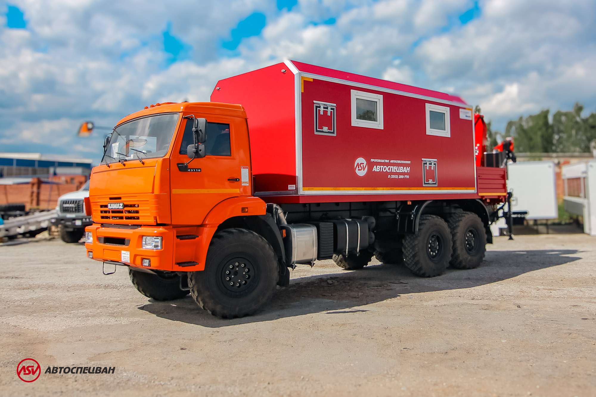 Агрегат ремонта и обслуживания качалок АРОК Камаз 43118-50 с КМУ AmcoVeba 815/2S 4