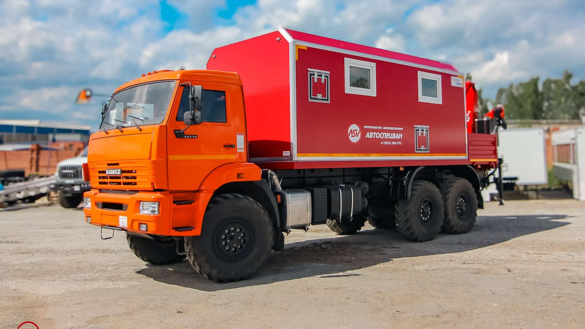 Агрегат ремонта и обслуживания качалок АРОК Камаз 43118-50 с КМУ AmcoVeba 815/2S 4