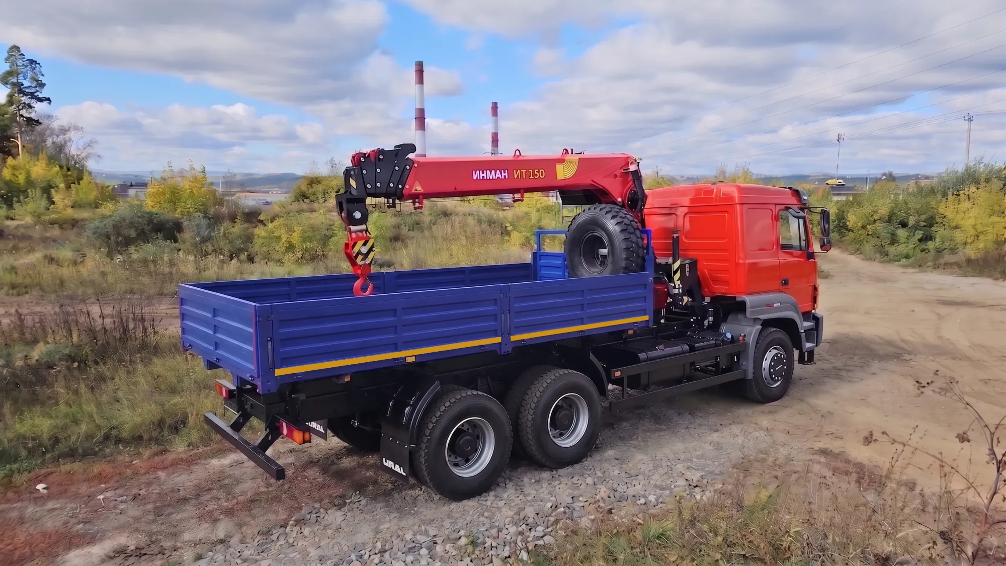 Бортовой автомобиль на шасси УРАЛ C35510 с КМУ ИНМАН ИТ-150 1
