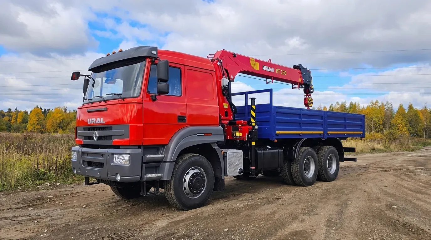Бортовой автомобиль на шасси УРАЛ C35510 с КМУ ИНМАН ИТ-150 2