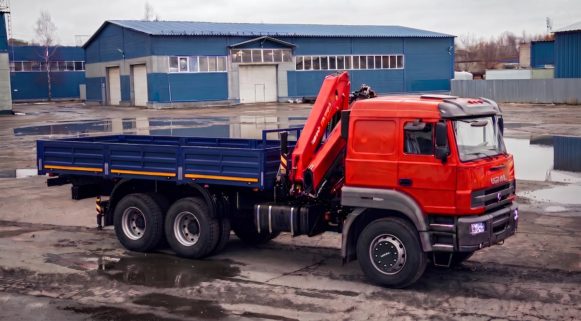 Бортовой автомобиль на шасси УРАЛ C35510 с КМУ ИНМАН ИМ-150 1