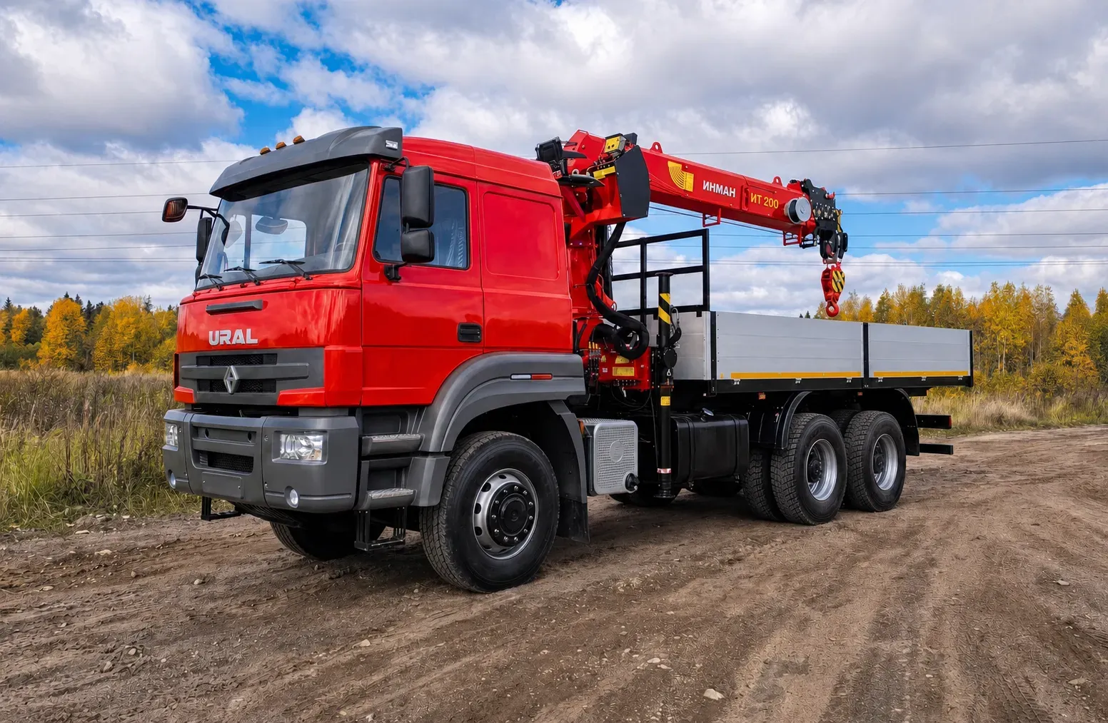 Бортовой автомобиль с КМУ ИТ-200 на шасси УРАЛ C35510 0
