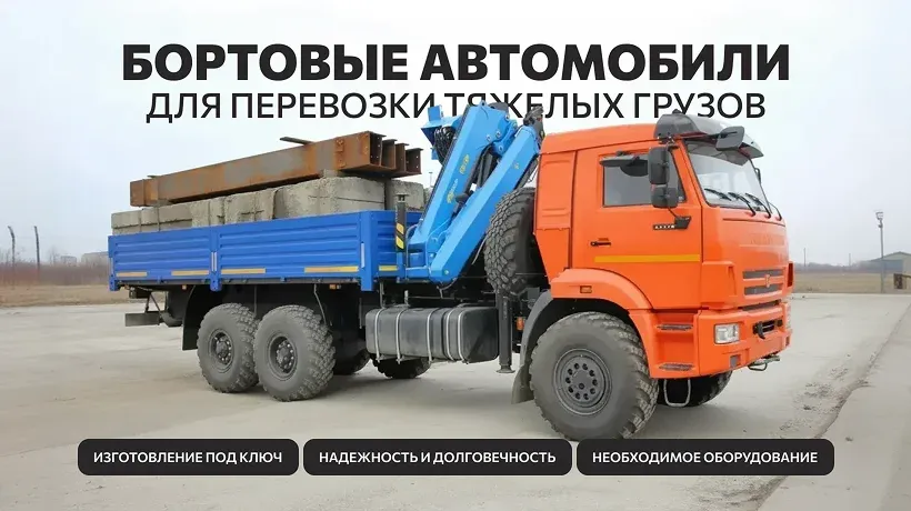 Изготовление бортовых автомобилей под ключ для перевозки тяжелых грузов