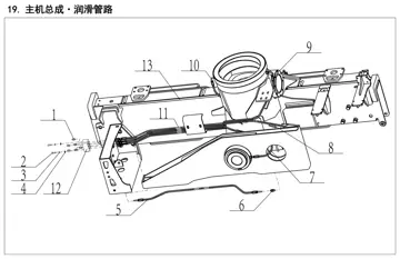 Main assembly – Lubrication lines