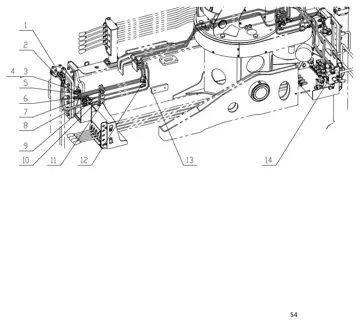 Lower hydraulic system pipelines (лист 2)