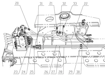 Lower hydraulic system pipelines (лист 4)