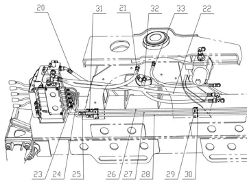 Lower hydraulic system pipelines (лист 5)