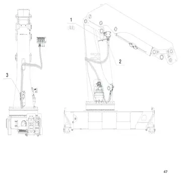 Mainboom hydraulic pipelines