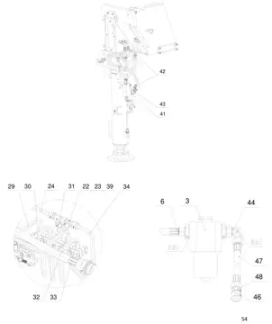 Lower hydraulic system pipelines (лист 3)