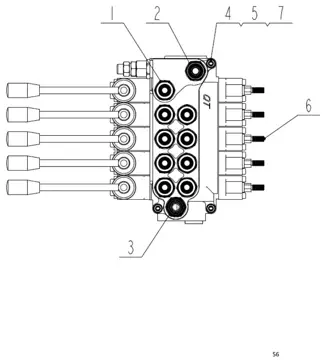 Lower hydraulic control valve assembly