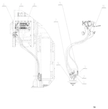 Inlet and return oil/ Slewing pipelines /
