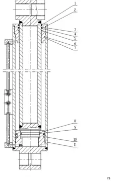 Variable amplitude cylinder