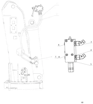 Mainboom hydraulic pipelines