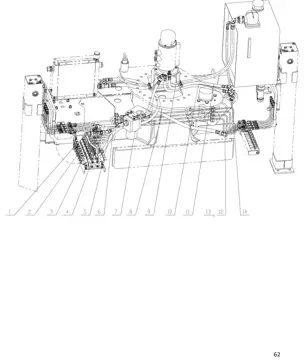 Lower hydraulic system pipelines