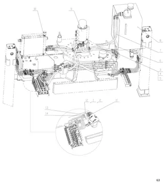 Lower hydraulic system pipelines (лист 2)