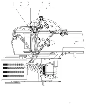 Upper hydraulic system pipeline (лист 5)
