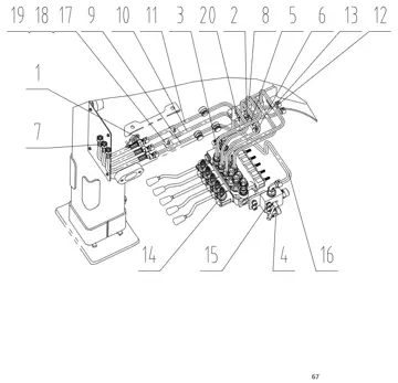 Lower hydraulic system pipelines (лист 4)