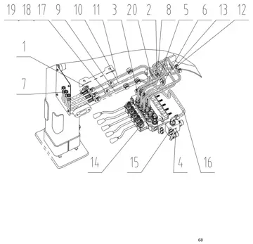 Lower hydraulic system pipelines (лист 5)