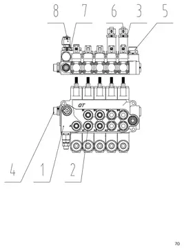 Lower hydraulic control valve assembly