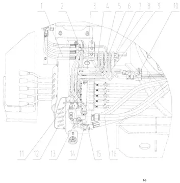 Lower hydraulic system pipelines