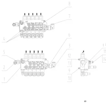 Lower hydraulic control valve assembly